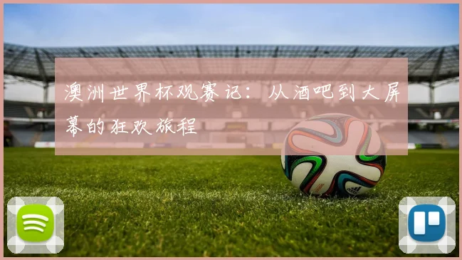 澳洲世界杯观赛记：从酒吧到大屏幕的狂欢旅程